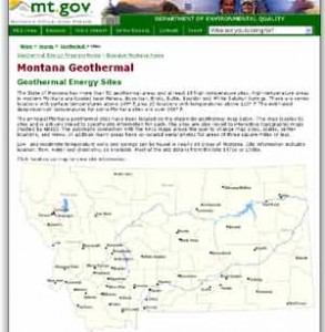 Sage BizWeb of Louisville, CO, assisting in bringing geothermal resource data to the Web for the Montana Department of Environmental Quality