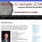 Sage BizWeb of Louisville, CO, modified the responsive WordPress 2011 theme for therapist William Semple's site